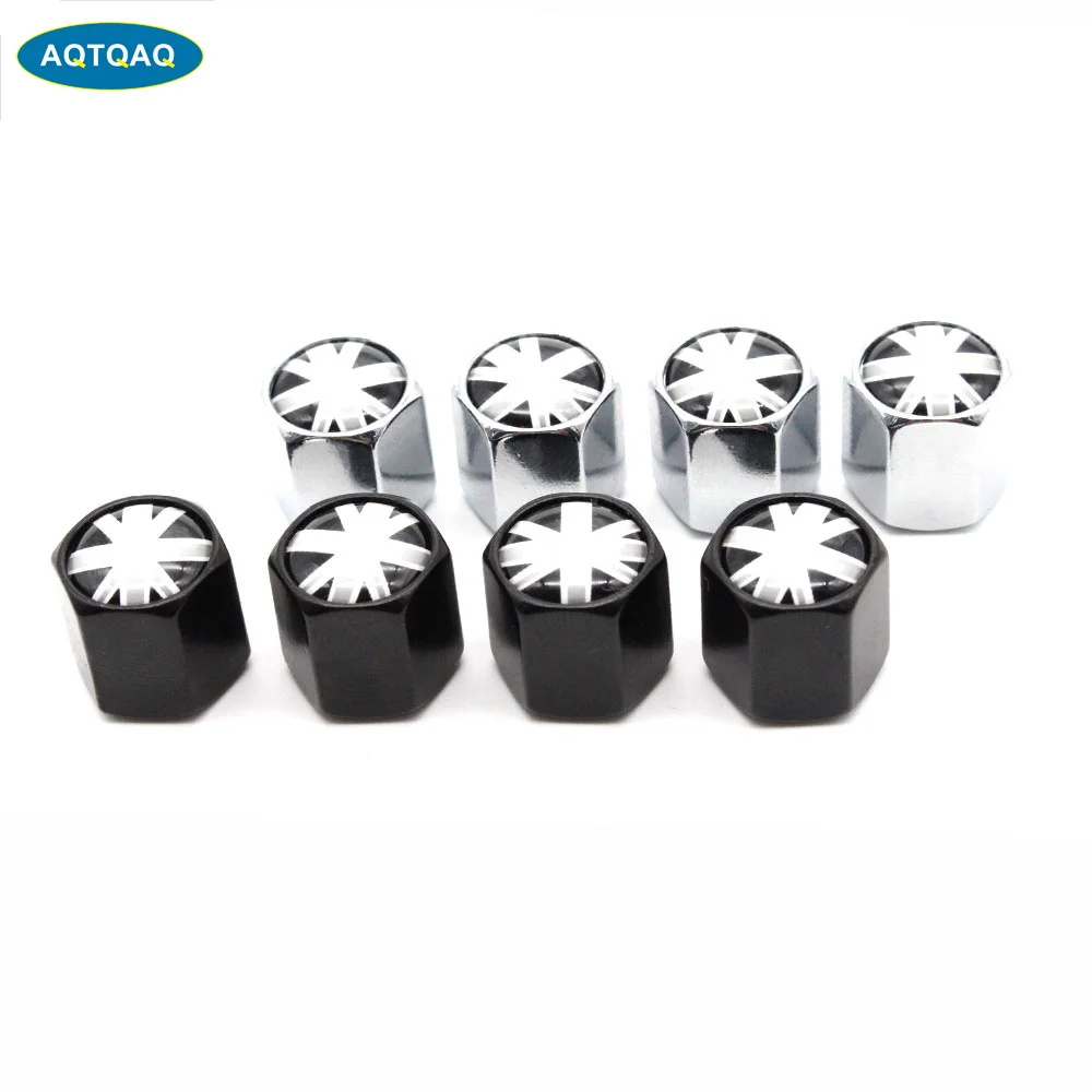 4 Pcs/Set Zinc Alloy England Flag Style Tire Valve Stem Cap Wheel Air Caps for Auto Cars | Автомобили и мотоциклы