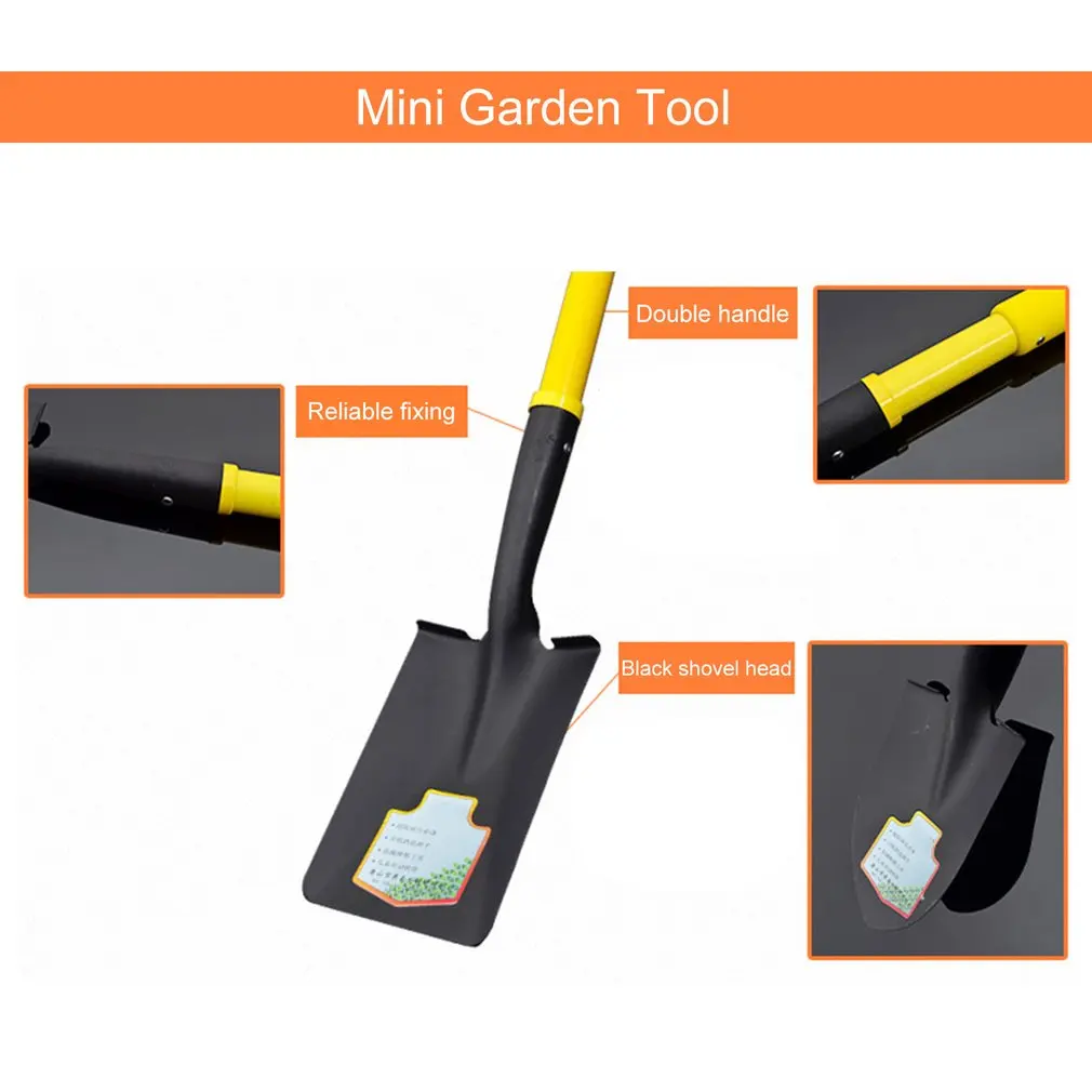 Mini Gardening Tool Metal Head Shovel Plant Garden Soil Raising Tool Portable Outdoor Shovel Survival Emergency Tools