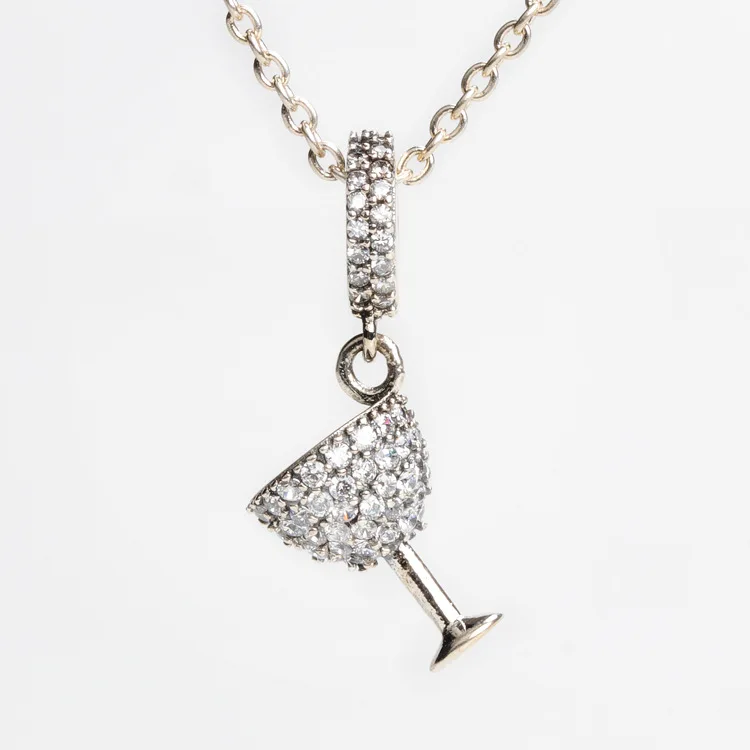 

925 Sterling Silver Pandora's Wine Cup Pendant Banquet Wine Cup Pendant Accessories Fit Original pandora Charms Bracelet Jewelry