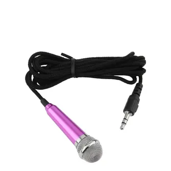 

Portable Aluminum Alloy Mini 3.5mm Wired Microphone for Mobile Phone Tablet PC Laptop Speech Sing Karaoke