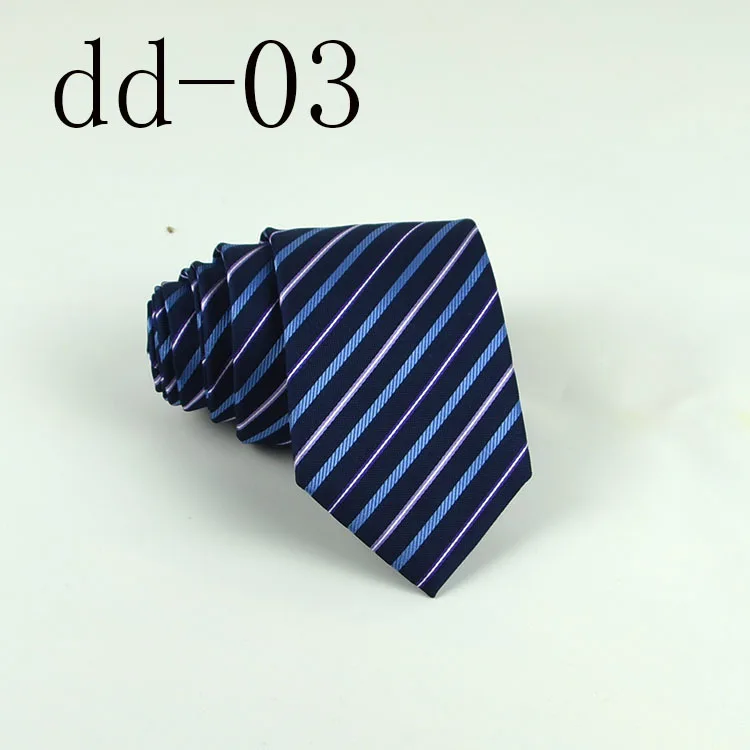 dd-03 Новые Классические мужские галстуки на шею 8 см клетчатые полосатые галстуки для мужской формальный деловой роскошный свадебные вечерние галстуки - Цвет: dd-03