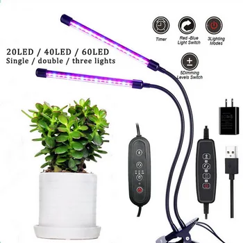 

Full Spectrum Phytolamps USB LED Grow Light 9W 20W 27W Desktop Clip Phyto Lamps for Plants Flowers Grow Box LED Grow Light