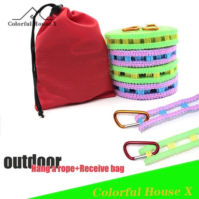 Merész Multifunkcionális Kültéri Kemping Szárítókötél Szélálló És Nem Csúszás Nélküli Zsinór Utazás Hordozható Szárító Kötél Háztartási Cikkek Kék