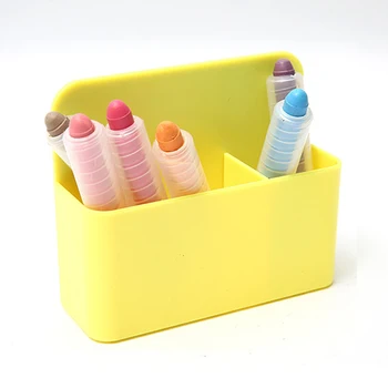 

Creative Pen Holder Practical Pen Storage Box Whiteboard Organizer Box School Stationery for Magnetic Whiteboard (Lemon Yellow)