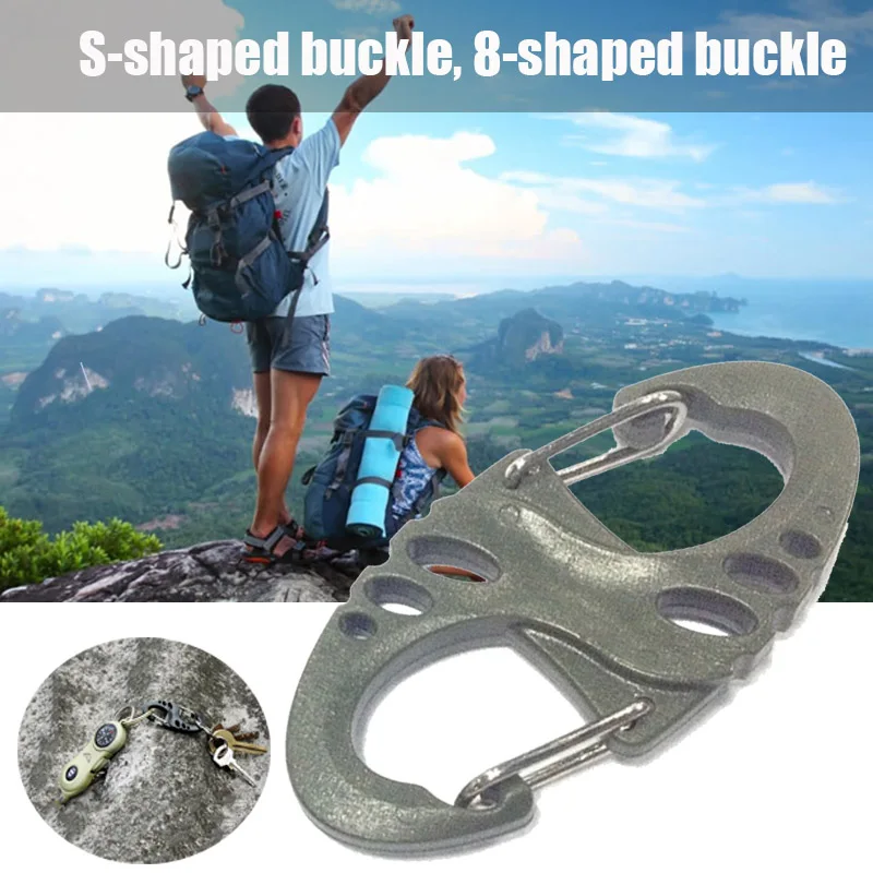 

Climbing 8 Shape Climbing Buckle Keychain Key Ring for Outdoor Survival Camping WHShopping