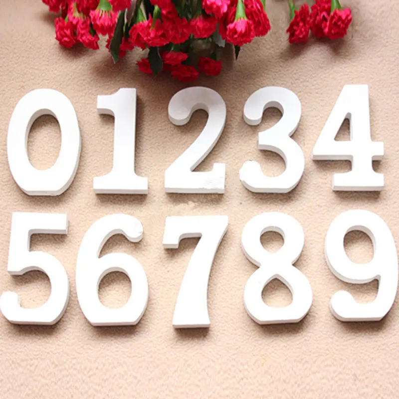 1PC Freestanding Wooden Letters White Alphabet Wedding Birthday Party Home Decorations Personalised Diy Name Design | Дом и сад