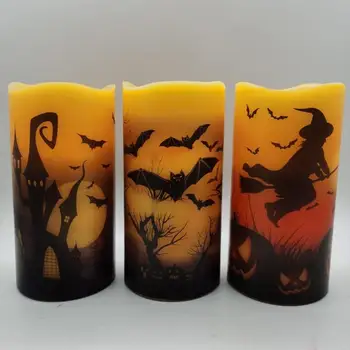 

Imitation Candle Halloween Light LED Electronic Frameless Candles Light For Halloween Decoration Nightlight