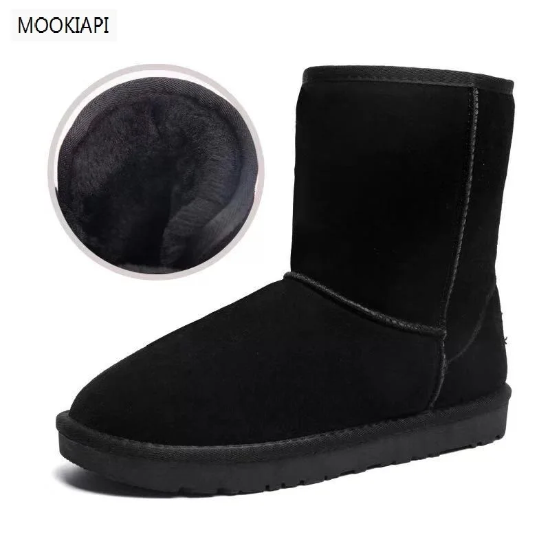

2019 Australia's top quality men's shoes, real cowhide, artificial wool, classic man's snow boots, free delivery
