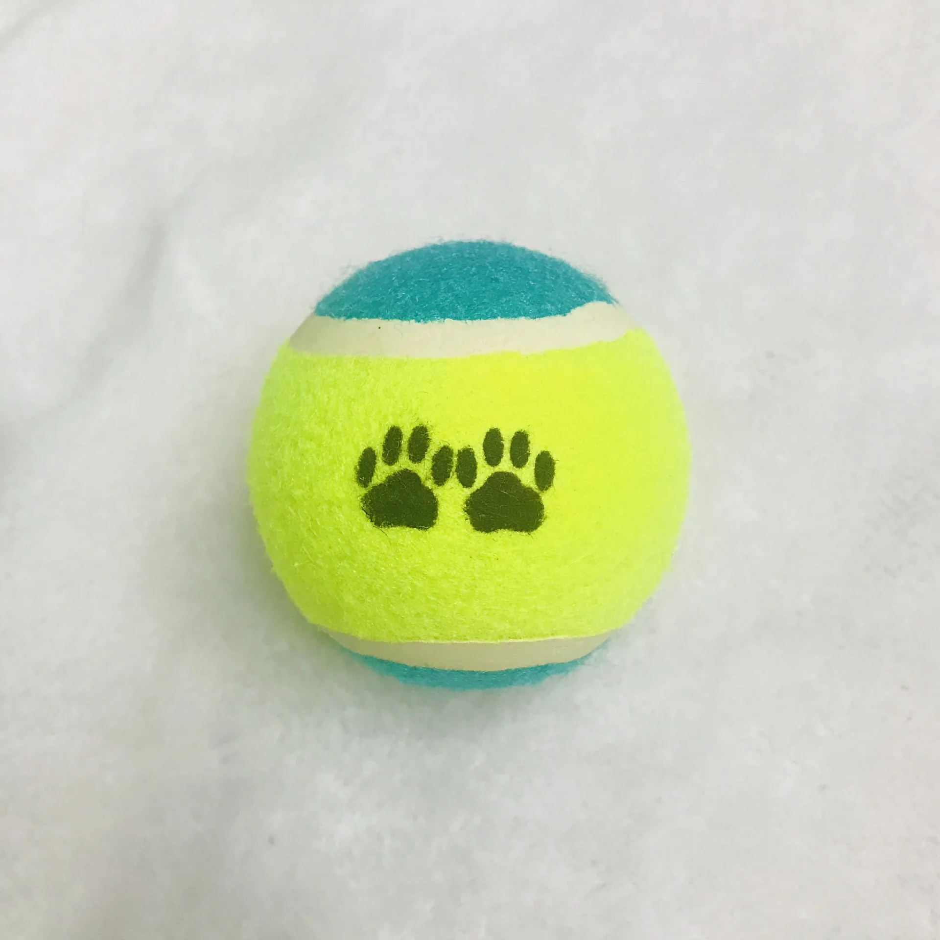 

Manufacturers Direct Selling Pet Footprints Tennis Dog Toy Molar Bite Throw Wear-Resistant Rubber Logo Customizable