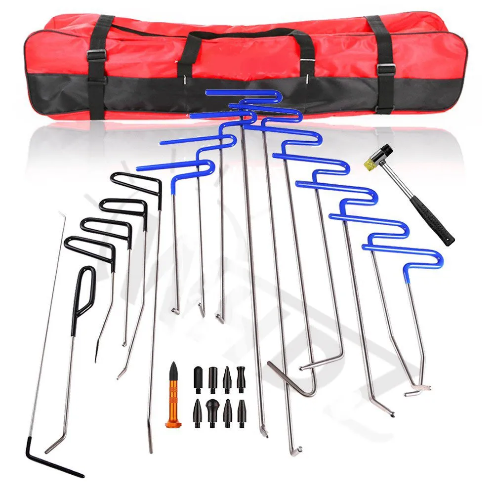 

PDR tools Rods Hooks Car Crowbar repair hammer hand Tools push hooks Paintless Dent Repair Tools Dent Removal Tool Set