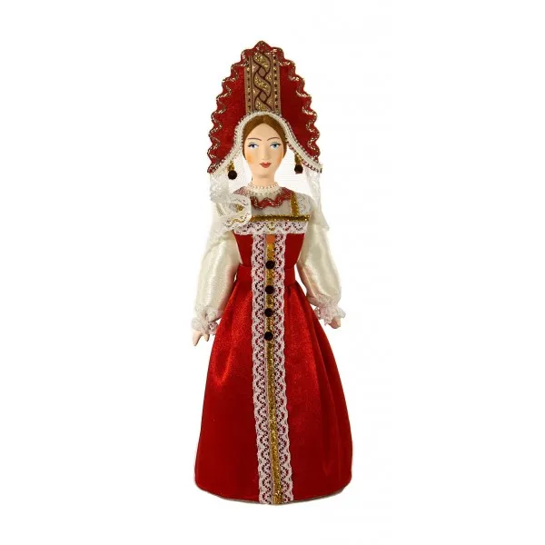 Porcelain art doll Russian girl in festive costume Handmade souvenir | Игрушки и хобби