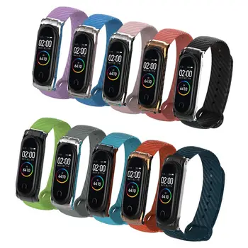 

For Carbon Fiber Xiaomi Mi Band 4 3 Strap Color Wrist Strap Watchband For MiBand 4 Xiaomi Mi Band 3 Replacement Wristband