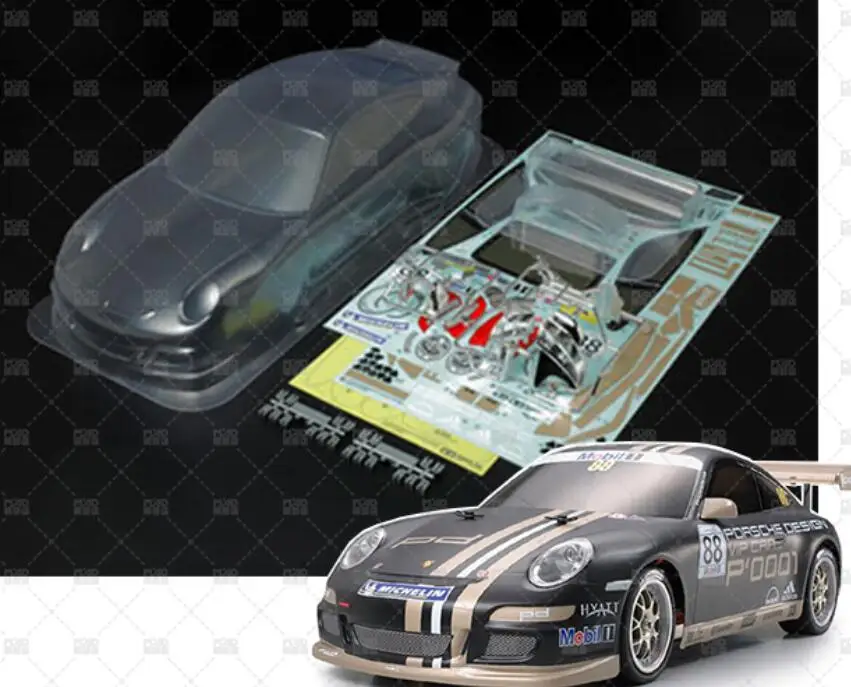 1/10 RC автомобиль прозрачный ПВХ корпус 190 мм pPorsche 911 или S15 w/наклейки на дороге дрейф YokomoTouring Tamiya HPI Kyosho HSP Redcat FS ACME - Цвет: TAMIYA 51336
