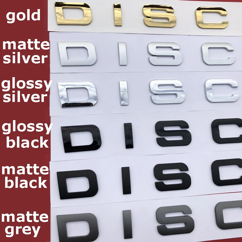 

DIY Letters Emblem Badge Car Styling Hood and Trunk Sticker for DISCOVERY Sport SUV Star Shine Glossy Black Matte Grey Silver