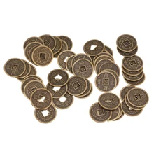 Набор из 50 сплавов фэн шуй I Ching Money Coins хорошая на удачу сувенирная принадлежность для дома 0,78 дюймов