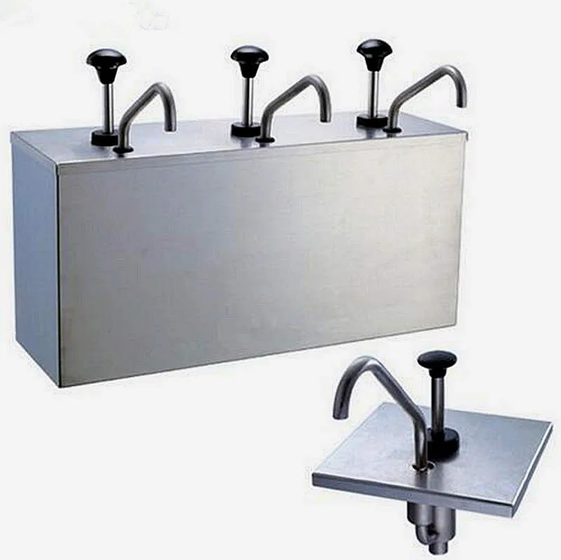 3-Bucket-Sauce-Dispenser-Pump-Squeeze-Condiment-Dispensing-Stainless-Steel (3)