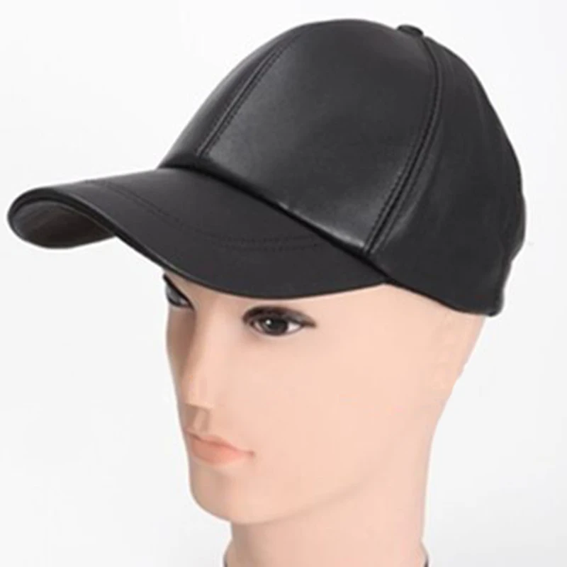 blank baseball caps Korea Pure Color Light Board Black PU Flat Leather Trendy Cap Men Hip-hop Visor Hats Teens Women Baseball Snapback Bill Fla O9F3 cute baseball caps for women