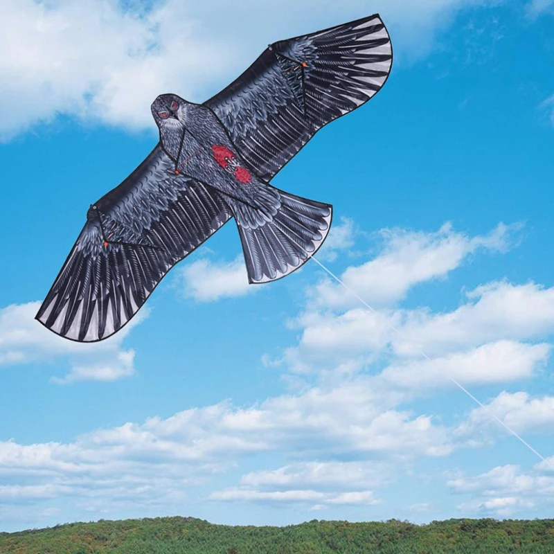 1.1m Flat Eagle Kite With 30 Meter Kite Line Children Kites Outdoor Toys Garden Toys Cloth Windsock Bird Gift Flying For Ki A3Q0 5