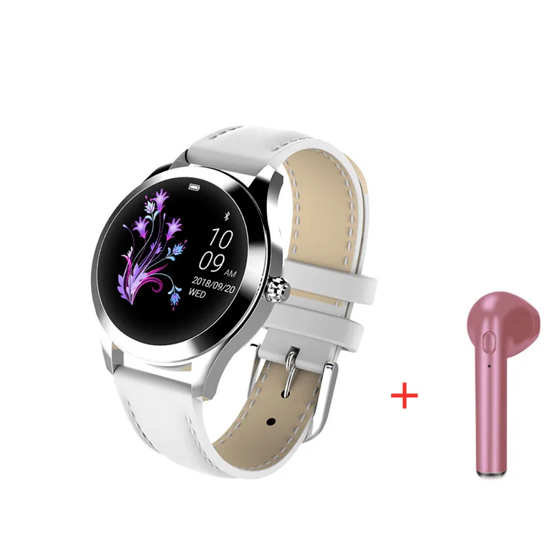 add headset Kinwear KW10 монитор сердечного ритма спортивные Смарт-часы для мужчин и женщин Ip68 Водонепроницаемые умные часы время ожидания 15 дней pk K88H - Цвет: add headset