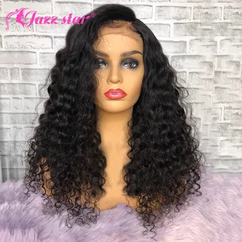 

Curly Human Hair Wig 5x5 Lace Closure Wig Pre Plucked Brazilian Lace Wigs For Woman Jazz Star Non-Ramy Perruque Cheveux Humain