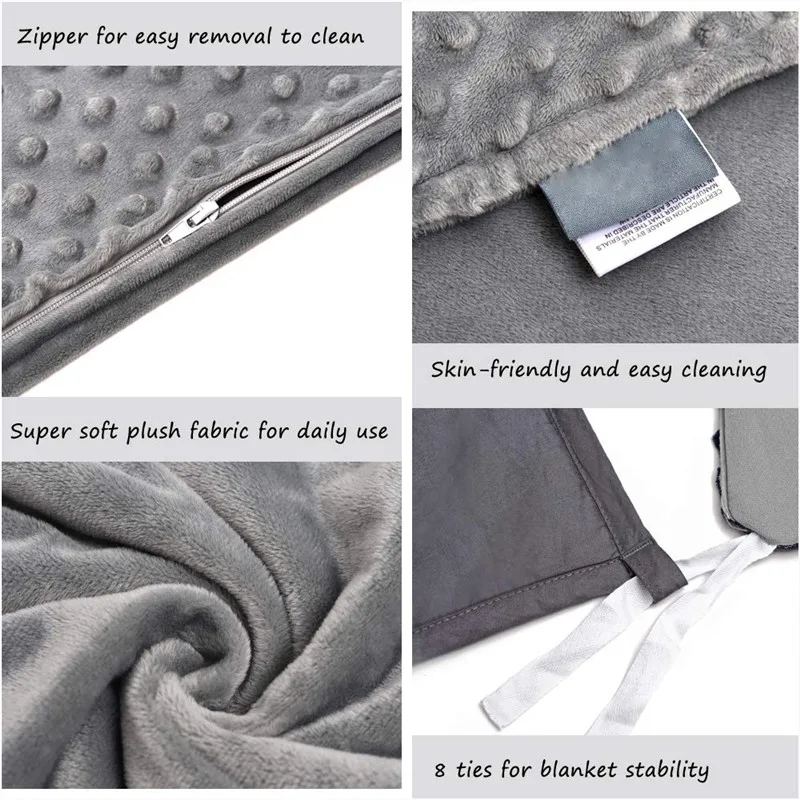 Cotton Super Warm Solid Warm Blanket Quilt Cover Comfortable Heavy Blanket Decompression Quilt Cover Rug Sofa Bedding