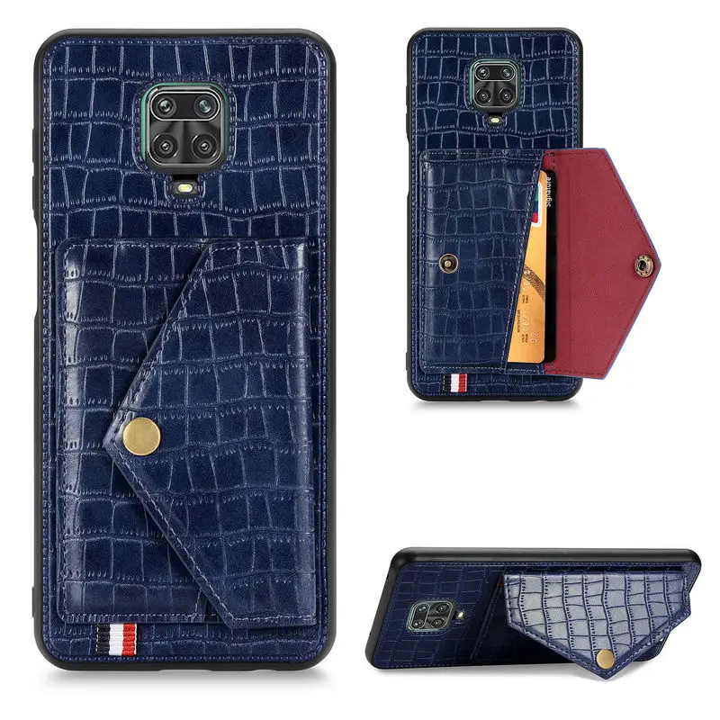 

XiaoMi RedMi Note 9S Case Crocodile Pattern Leather Magnetic Car Bracket Back Cover For RedMi Note 9 S 9 Pro 9 Pro Max Cover