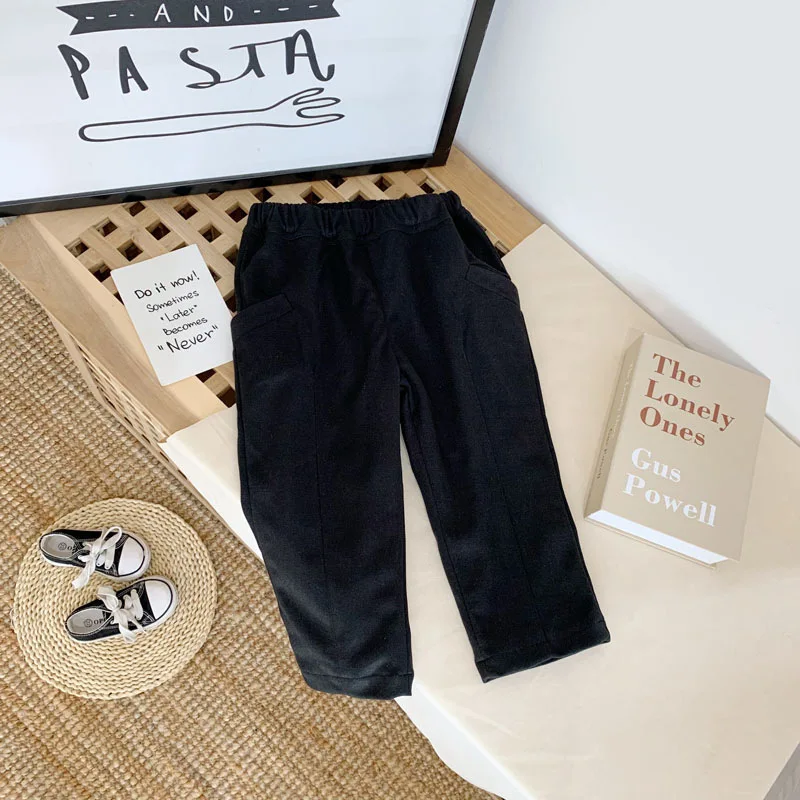 Children Pants Autumn Winter New Plus Velvet Thicken Pants Baby Grils Warm Trousers 0-6 Years Infants Clothes