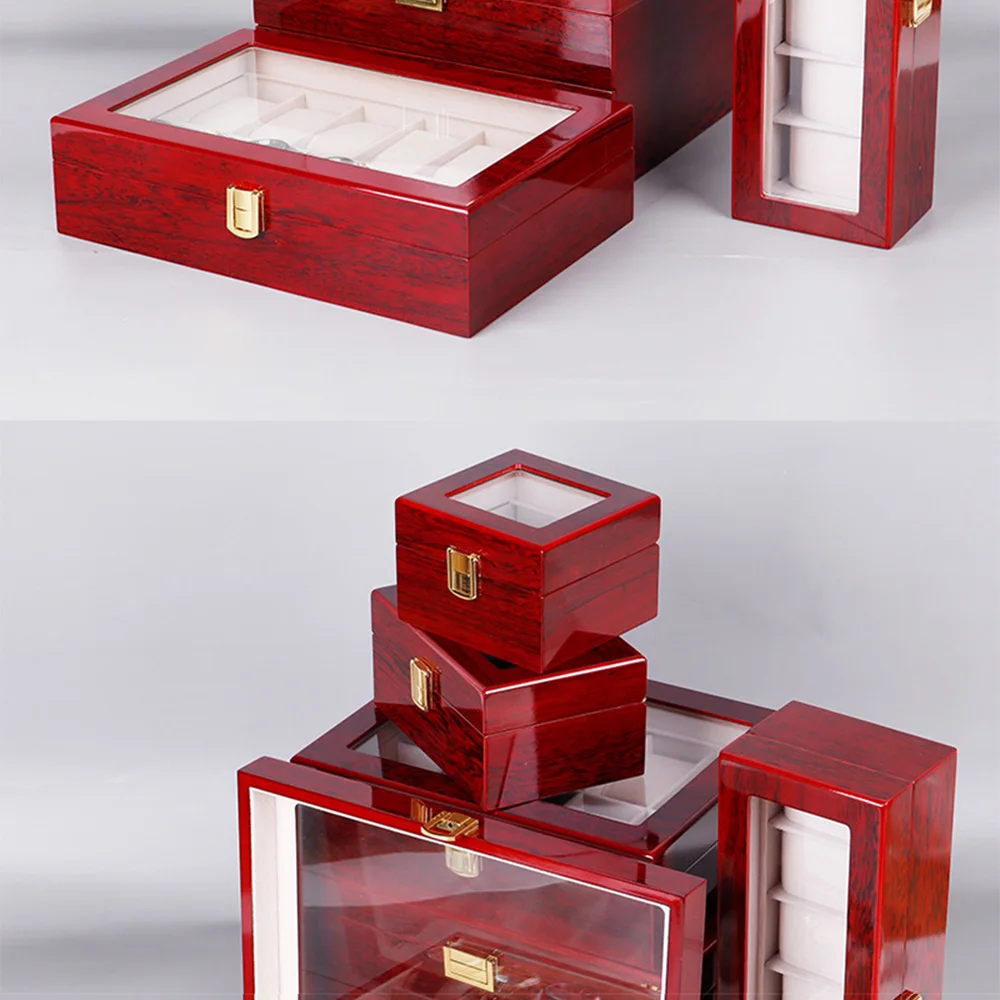 Piano with Baking Paint 6-digit 10 Digit 12 Digit Watch Box Jewelry Storage Display Box Wooden Box Correas Apple Watch Box Case
