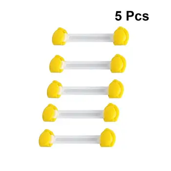 

5pcs Child Safety Locks Easy to Use Multipurpose Plastic Baby-proof Locks Drawer Locks for Refrigerators Drawers
