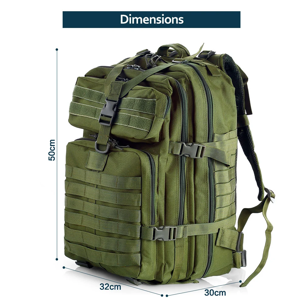 45L Tactical Backpack High-quality Material Military Army Molle System Bag