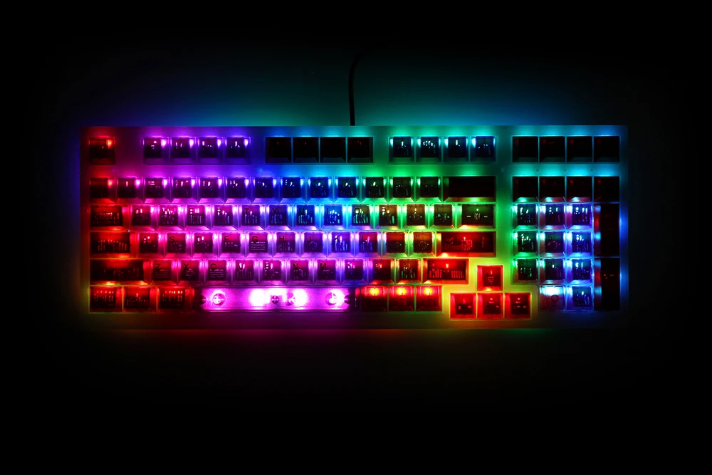 Taihao-Atomic roxo cúbico ABS Doubleshot Keycap, tipo