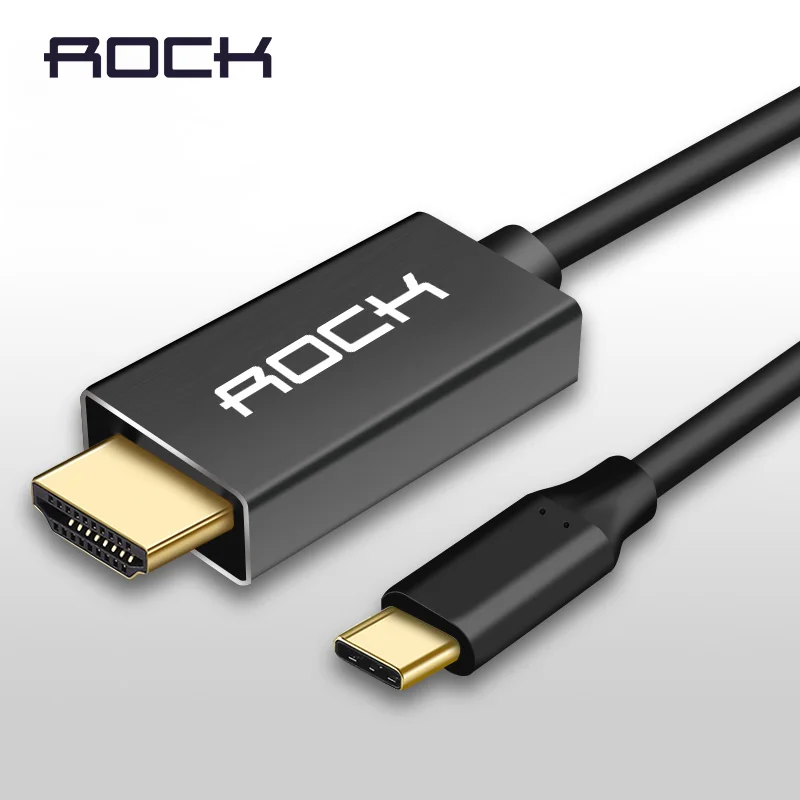 ROCK 4K HD зеркалирование usb type C к HDMI Конвертор Кабель адаптер кабель для Macbook huawei samsung