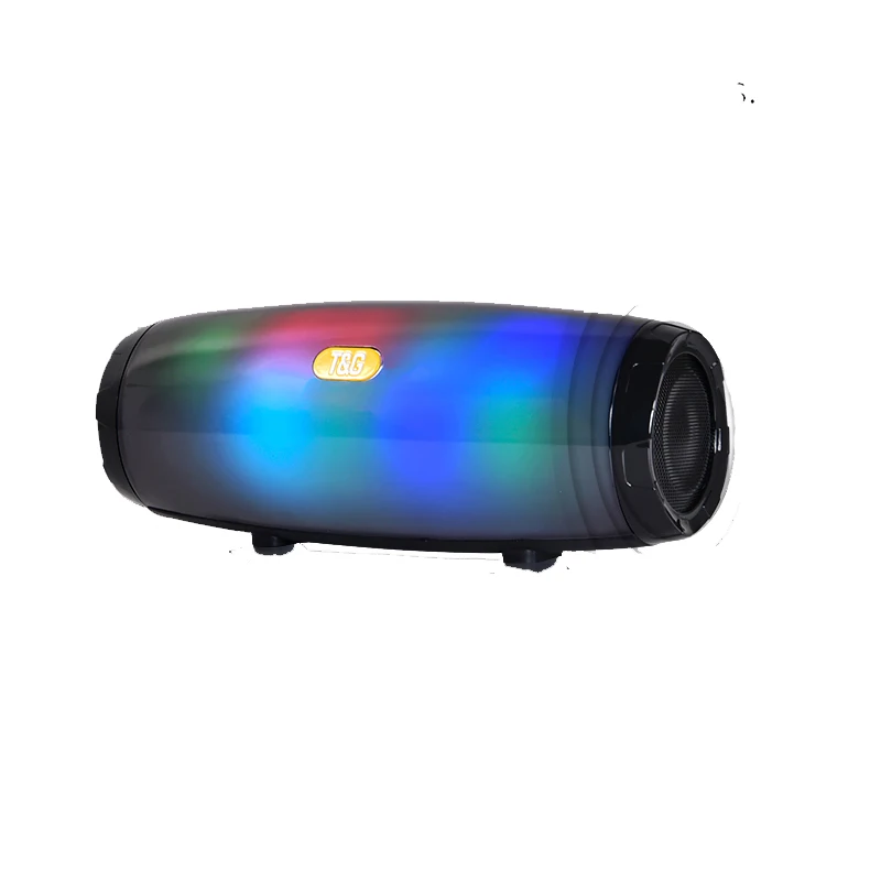 Portable Bluetooth Speaker Stereo Leather Column 5 Flash Style LED Subwoofer Wireless Outdoor Music Box FM Radio TF Card EX74 |