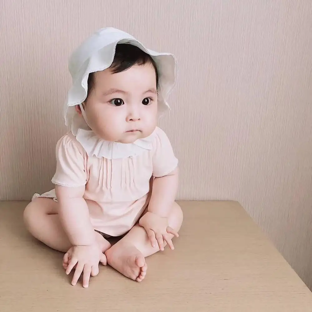 

2 PCS/set Kids Tracksuit Sets Children Bodysuit +hat Casual Clothes Set For 6M-3Y in stock