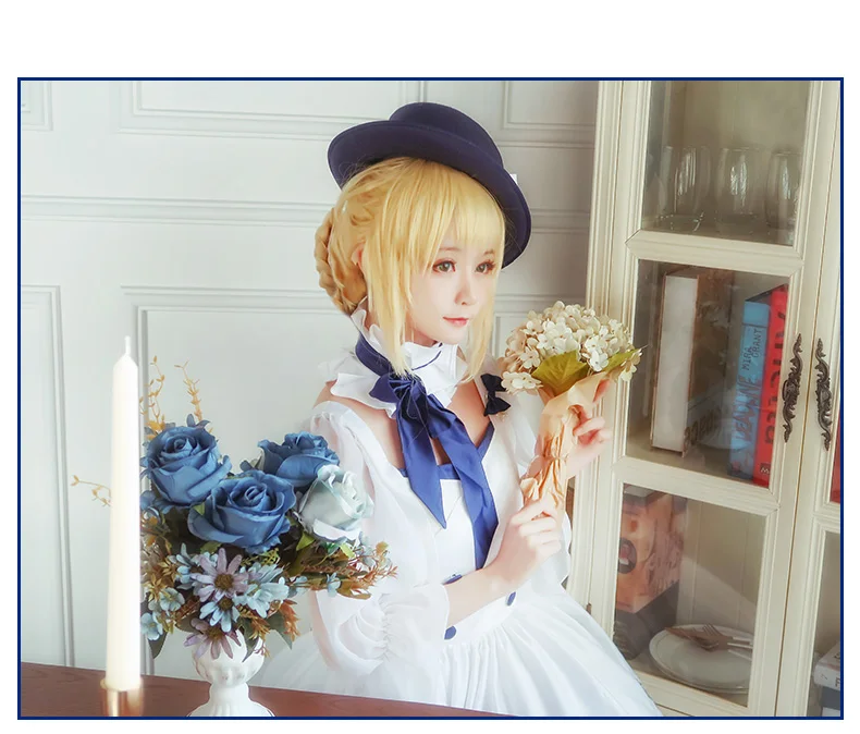 Аниме Fate/Grand Order Altria Pendragon Moon платье лолиты форма Косплей Костюм Хэллоуин Карнавал