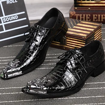 

Chaussure Homme Unique Cow Leather Japanese Style Slip-on Pointed Metal Toe Loafers Men Genuine Leather Full Grain Leather Solid