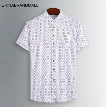

Thin Section Plus Fat Plus Size Short Sleeve Shirt Men Loose Fat Leisure Half Sleeve Shirt Super Fat Man Top
