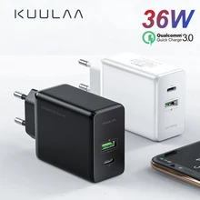 KUULAA Quick Charge 4,0 3,0 36 Вт USB зарядное устройство PD 3,0 быстрое зарядное устройство US EU переходник супер зарядное устройство для iPhone 11 XR XS Xiaomi Mi 9