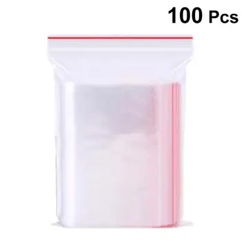 

100pcs Sealing Bags Transparent Poly Bags Dispenser Bag Storage Bags Self Adhesive Seal Plastic Storage Bag for Jewelry