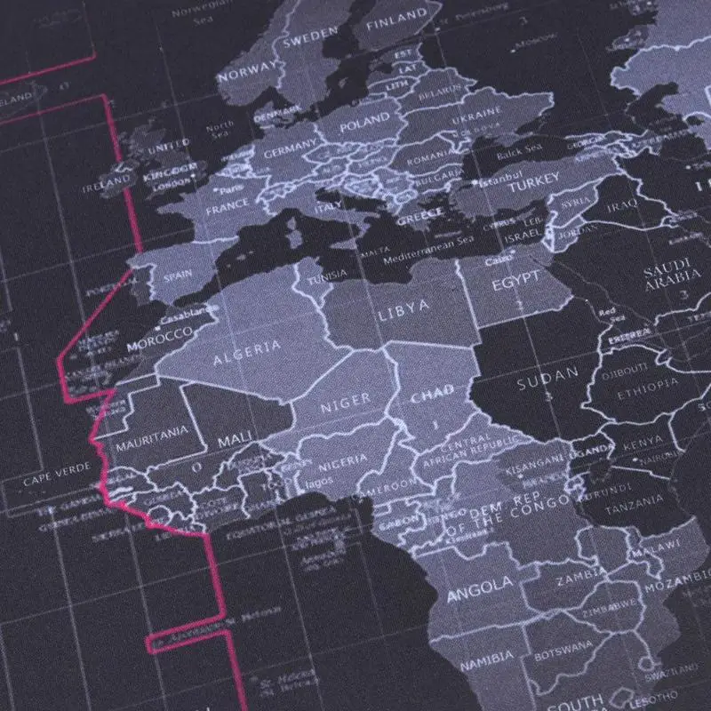 Большой игровой коврик для мыши широкий спектр применения простота карта мира коврик для мыши Противоскользящий коврик для мыши из натурального каучука