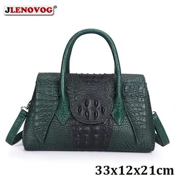 

Luxury Handbags Women Bags Designer Leather Embossing Crocodile Bag Ladies 2020 New Genuine Leather Shoulder Crossbody Bag Black