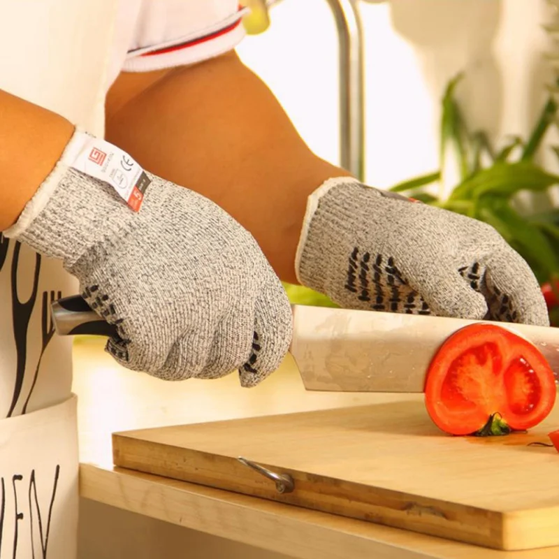 1 пара работы Рыболовные Перчатки порезостойкие HPPE колото Кухня мясника 5-уровневая cut-доказательство ближнего света деревообрабатывающий Рыбалка защитные перчатки