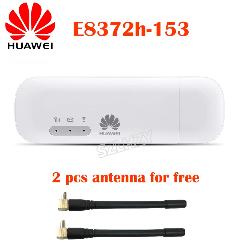 Huawei 4G разблокирована Wi-Fi маршрутизатор Новый huawei E8372 E8372-153 150 Мбит/с модем 4G доступа LTE Wi-Fi модем LTE автомобиль Wifi + 2 шт антенны