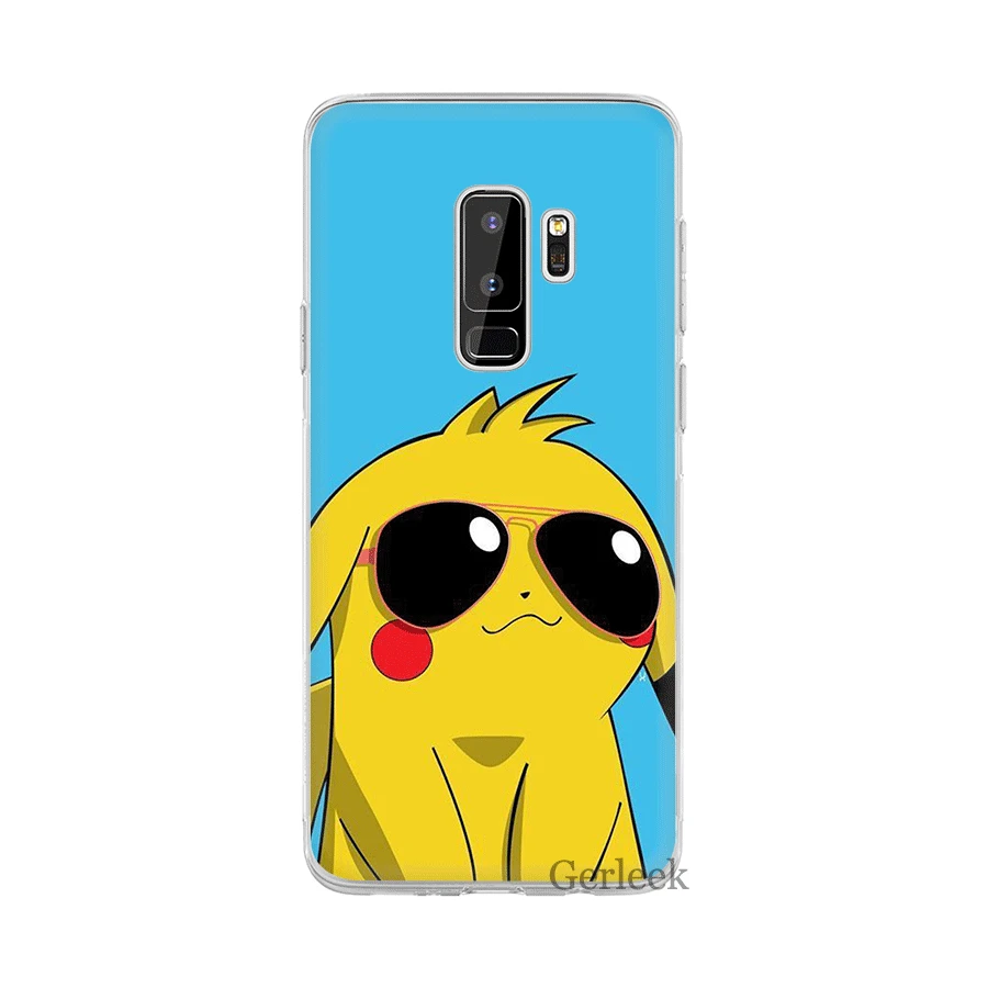 Чехол для телефона для samsung Galaxy M10 M20 M30 M40 S6 S7 край S8 S9 S10 S10e Plus Note 8 9 S3 S4 S5 твердый переплет «Пикачу», красивый