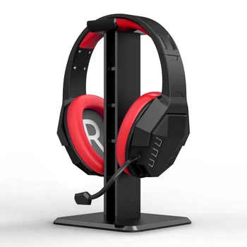 

Headphone Holder ABS Stand Lightweight Stable Desktop Bracket With Sticker For Gaming Headphones Headsets, Black