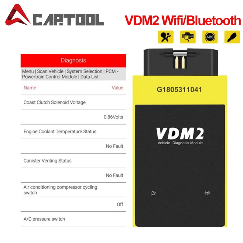 Оригинальный диагностический инструмент UCANDAS VDM II Автомобильный сканер VDM2 V5.2 с