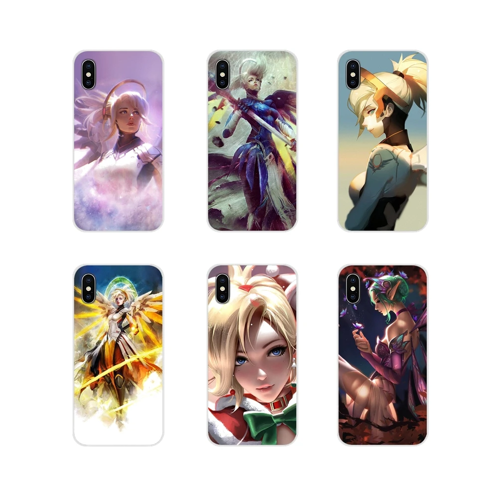Overwatchs Mercys для Samsung Galaxy S2 S3 S4 S5 Mini S6 S7 Edge S8 S9 S10E Lite Plus Аксессуары чехлы телефонов |
