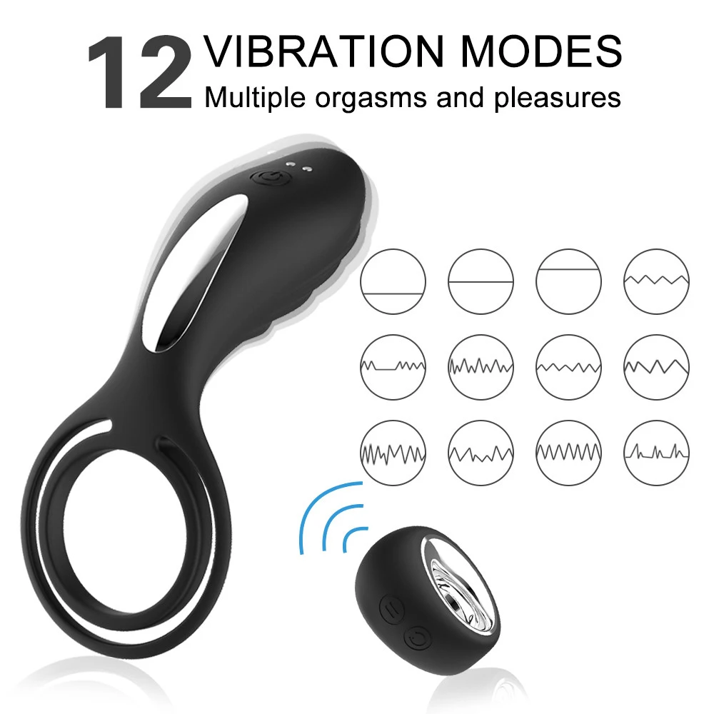 Vibrating Cock Rings Clitoris Stimulation Vibrator Male Delay Ejaculation Penis Ring Sex Toy for Couple Men