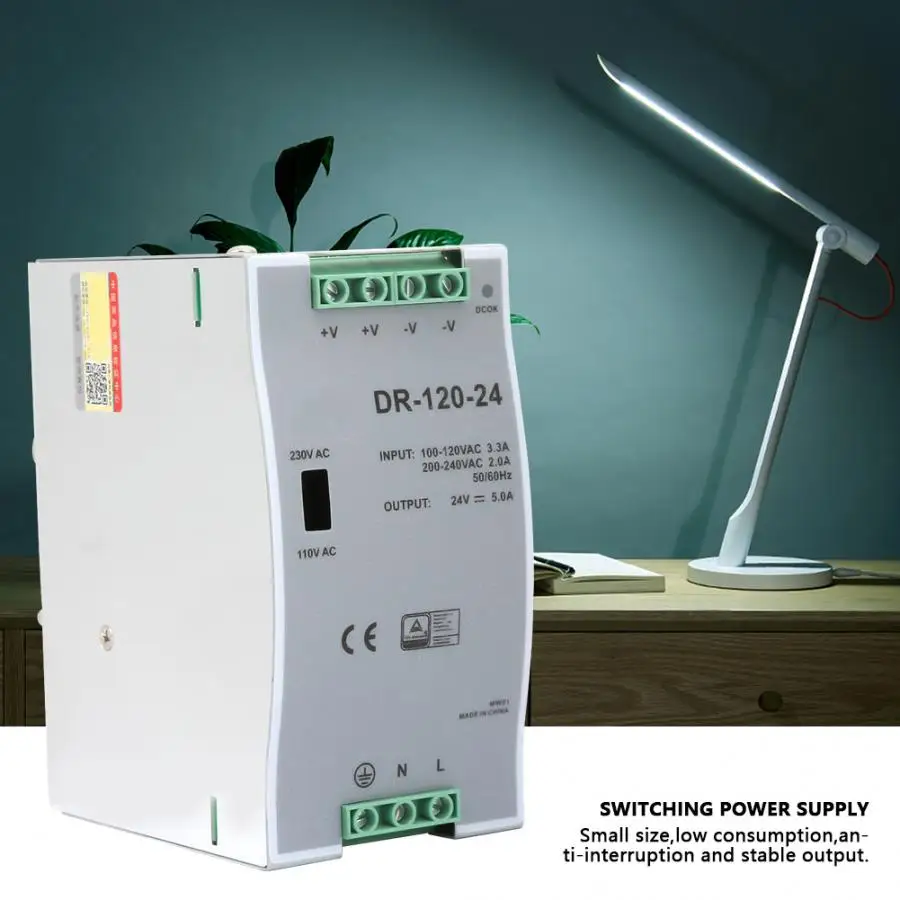 RP-120-24 Din Rail single output switching power supply 120W100~240V/24V/ 5A AC/DC switching power supply