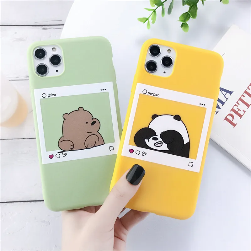 

Moskado Cute Animal Bears Phone Case For iPhone 11 Pro Max X XR XS Max 7 8 6 6s Plus Funny Cartoon Soft TPU Silicone Back Cover